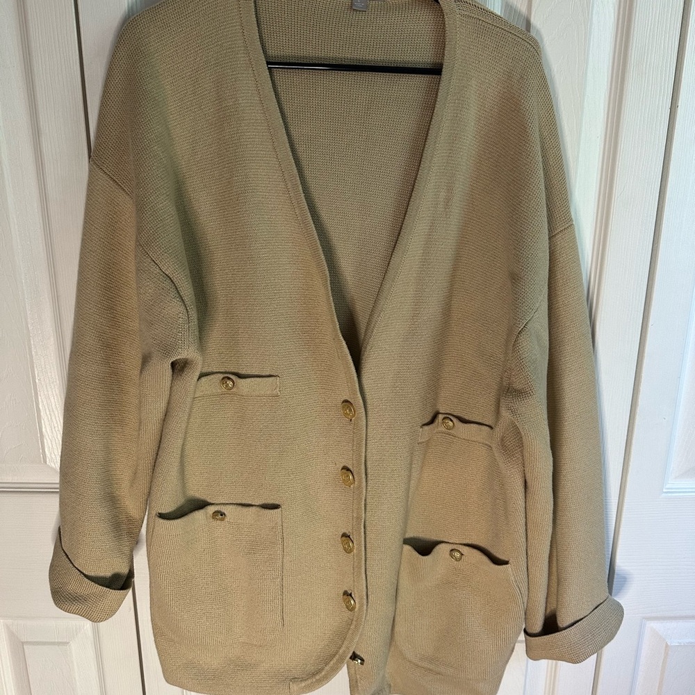 Women's J Crew Tan Cardigan Sweater